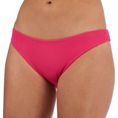 Pink textured dot bikini bottoms